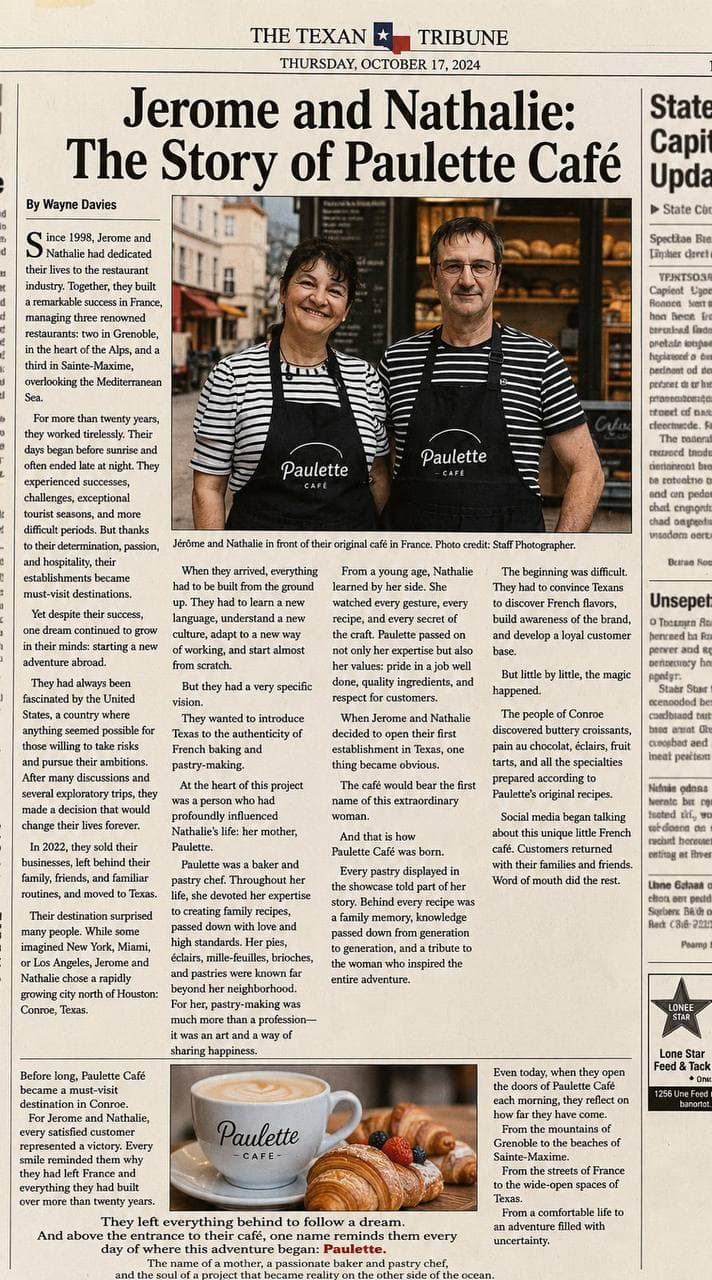 Jerome and Nathalie, the story of Paulette Cafe